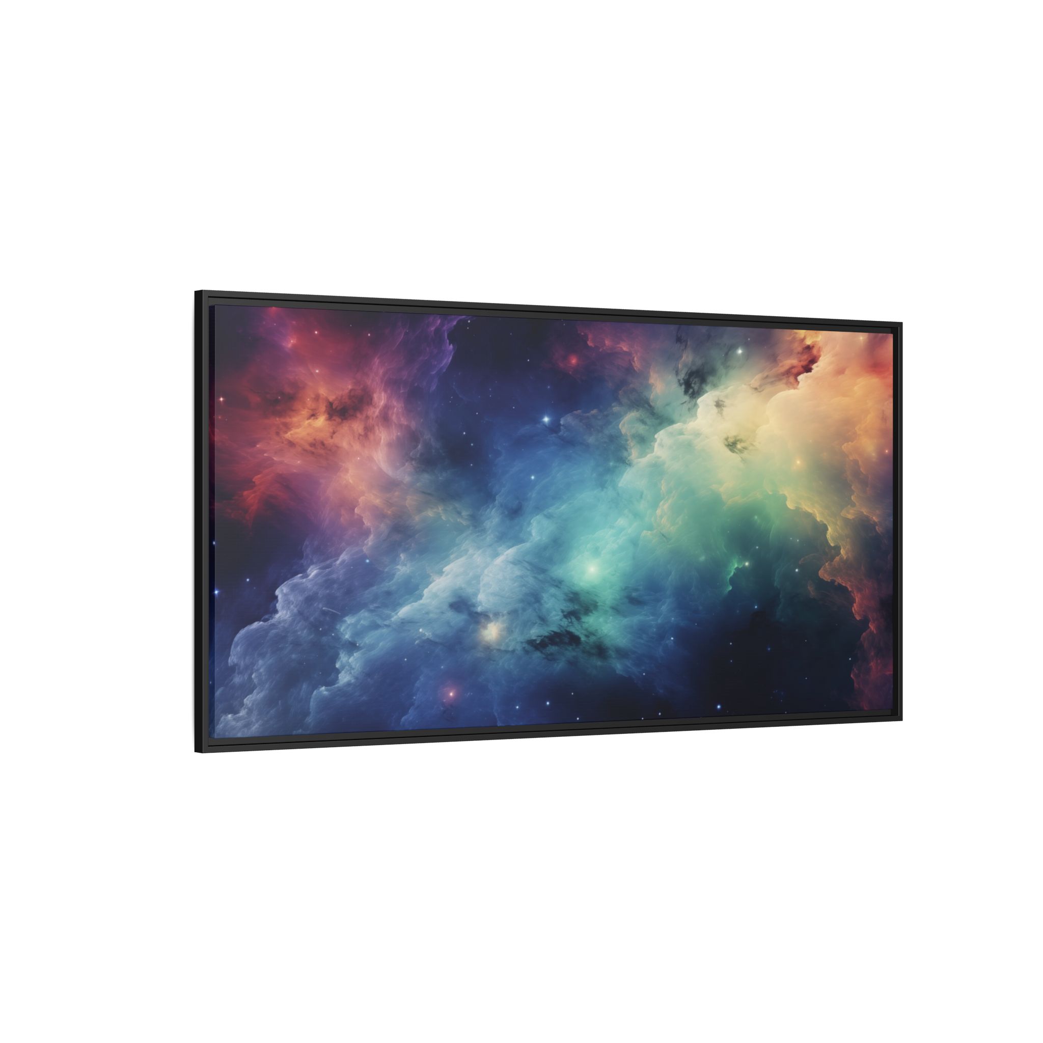 Nebula Cloud - Framed Matt Canvas (Black, White, Brown,) - Image 82