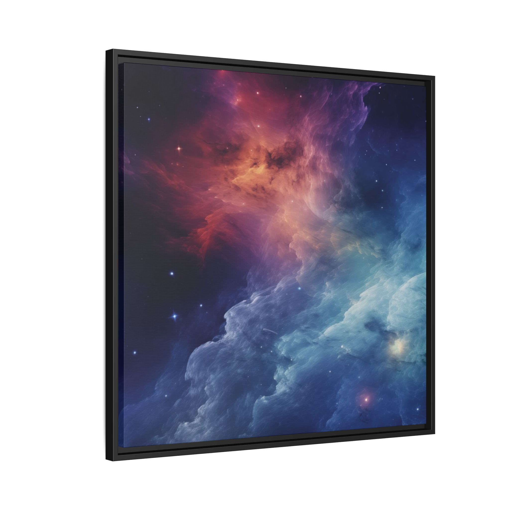 Nebula Cloud - Framed Matt Canvas (Black, White, Brown,) - Image 94