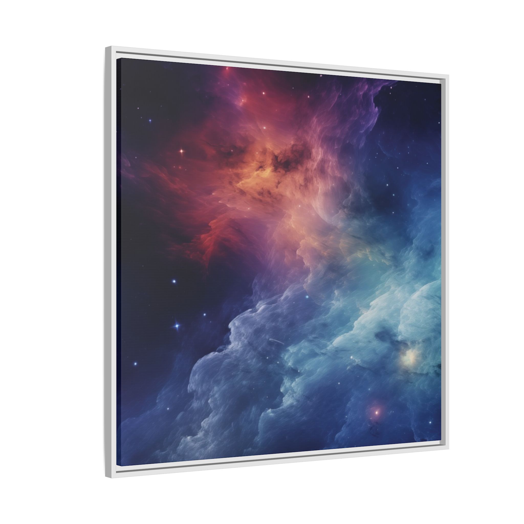Nebula Cloud - Framed Matt Canvas (Black, White, Brown,) - Image 114